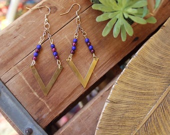 Dangle Boho beaded earrings