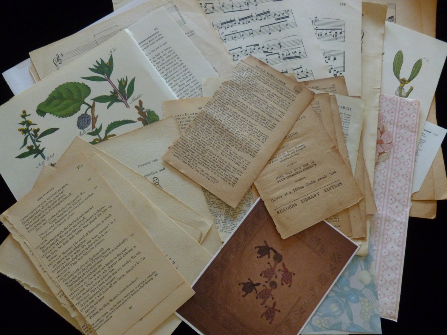 Vintage Paper Ephemera Pack Mixed Media Vintage Papers