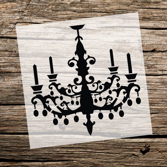 Chandelier Custom Stencil Custom Stencils Multiple Sizes