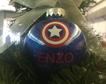 superhero personalized ornament