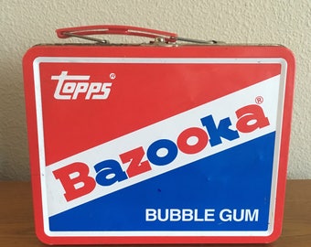 Vintage Bazooka Lunch Box- Bazooka Joe and Friends Tin Lunch Box- Topps Bazooka Gum Collectible Lunch Tin
