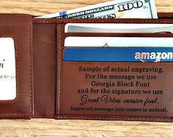 Personalized mens gift • PersonalizedRFID wallet • Personalized leather wallet groomsman gift • gift for dad monogram wallet • Toffee 7751*