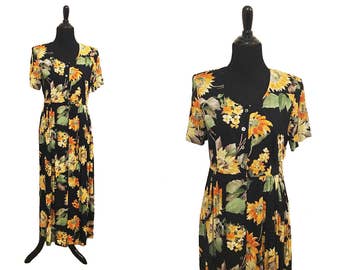 90's Orange Wax Print Sun Dress by Guaranteed Wax Baby