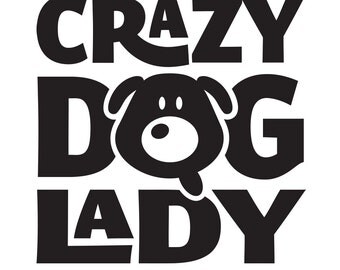 Crazy dog lady decal | Etsy