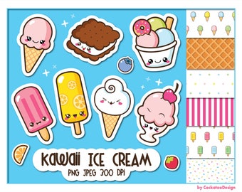 50% OFF, Ice cream clipart, ice cream clip art, kawaii clipart, kawaii ice cream clip art, kawaii clip art, popsicle clipart, Commercial Use