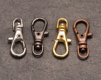 Lobster swivel clip, bag charm. zipper pull, lobster clip, silver clip, gold clip, copper clip, craft supplies, jewellery making, jewelry