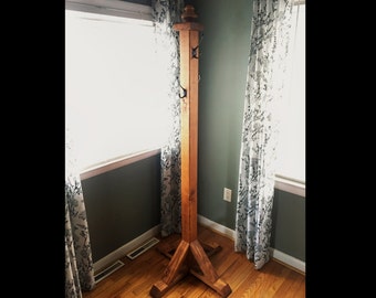 Standing Coat Rack - 6 Ft Tall - Coat Rack - Coat Hanger - Rustic Style - Coat Hooks - Wooden Coat Hanger - Pick Up Only