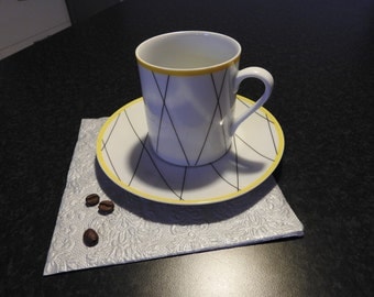 Gustavsberg, Sweden GRID YELLOW, coffee cup and saucer