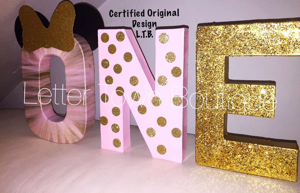 Minnie Mouse Letters Minnie 1st Birthday by LetterTownBoutique