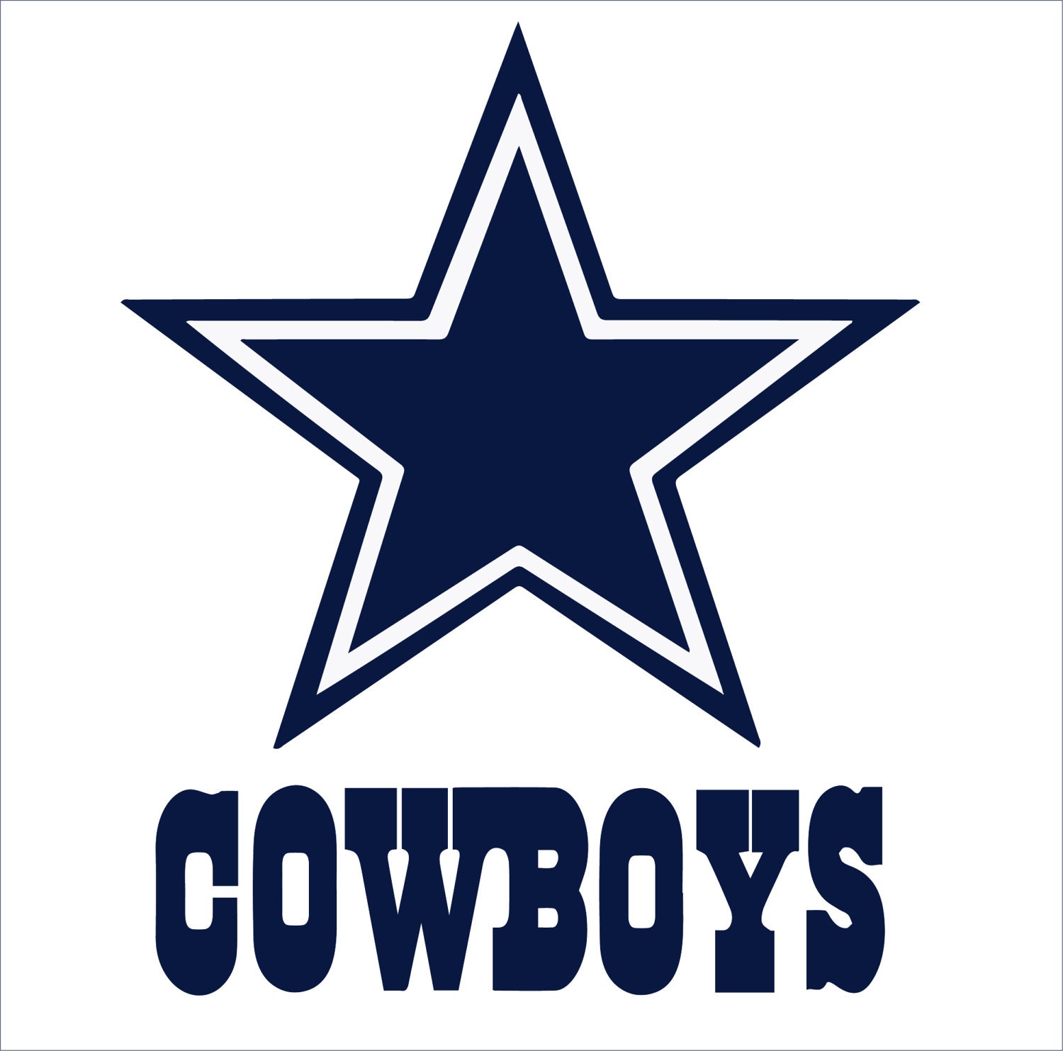 Dallas Cowboys Logo SVG DXF EPS Png digital download
