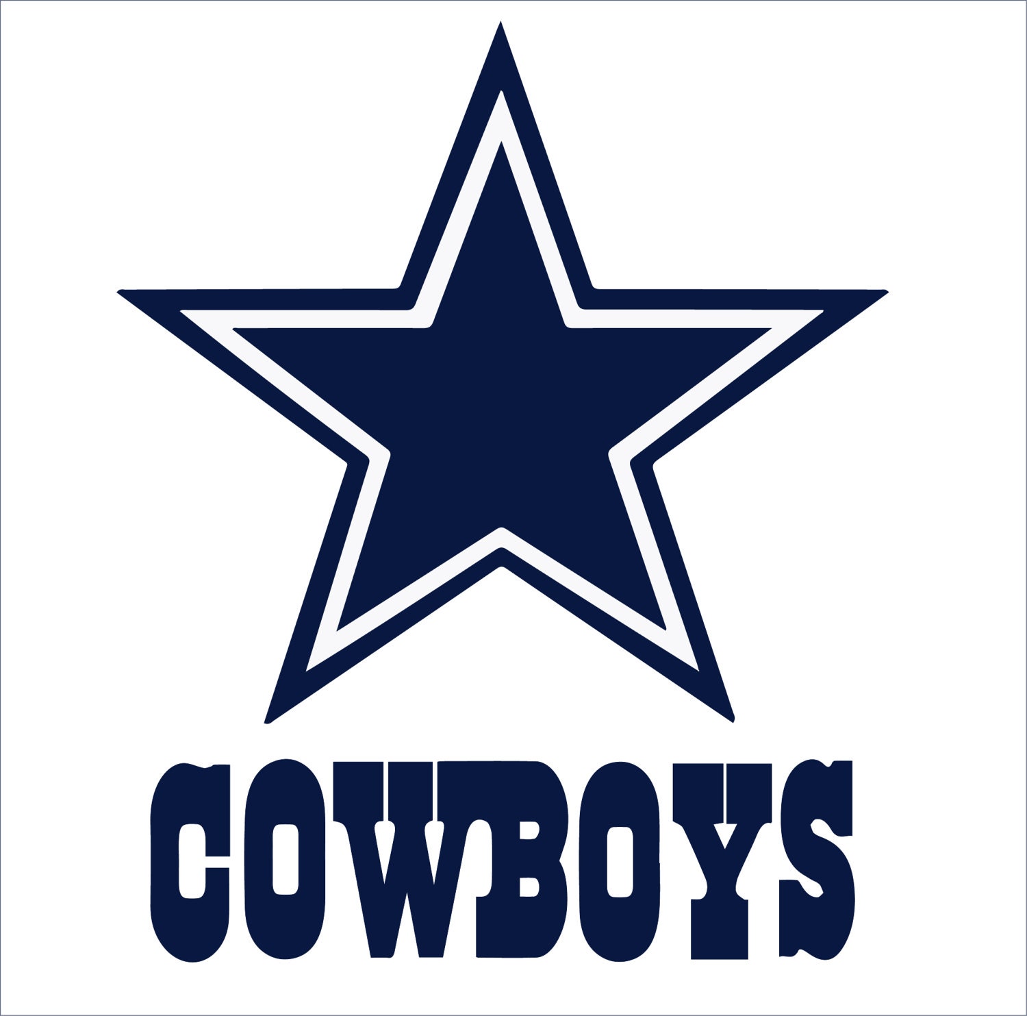 Dallas Cowboys Printable Logo