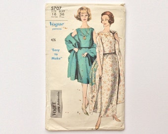 1960s B36 Dress Sewing Pattern : Vogue Young Fashionables 5707
