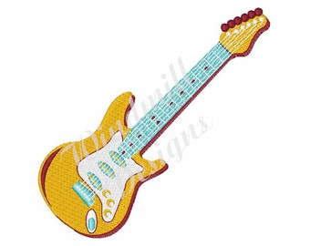 Electric Guitar - Machine Embroidery Design