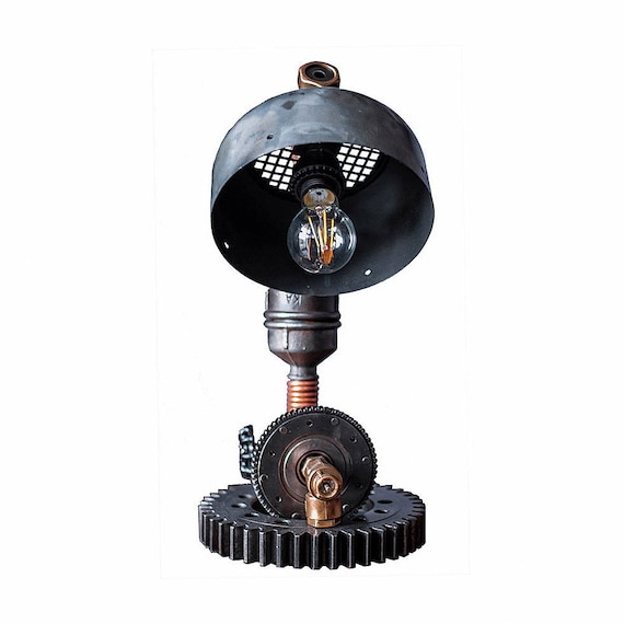 Loft lamp - Pipe lamp - Industrial lighting - Steampunk lamp - Vintage lamp - Rustic lamp - Edison light - Desk lamp - Industrial lamp by DesignerLight steampunk buy now online