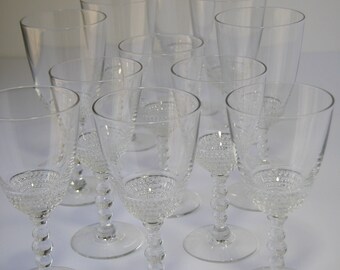 Set of Vintage Hobnail Aperitif Glasses