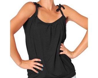 Comfortable New woman singlet, New Summer sleeveless tank top, Black beach hot top, Nice Trendy clothing, Casual shoulderless blouse