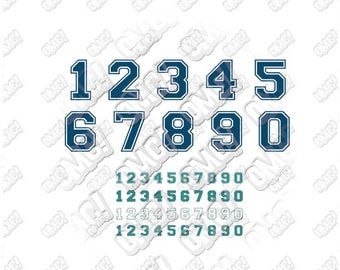 Sporty Numbers font download clipart layered cutting files screen print die cut decal vinyl cutter cricut silhouette svg dxf eps jpeg format