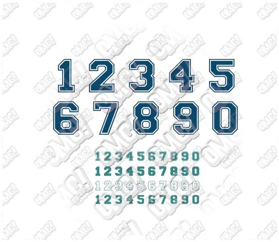 Download Sporty Numbers font download clipart layered cutting files ...