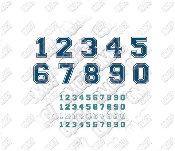 Download Sporty Numbers font download clipart layered cutting files ...
