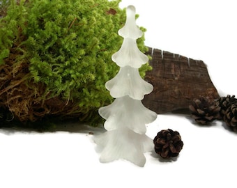 REIJMYRE Of Sweden Frosted Glass Christmas Tree Figurine Handmade Vintage Christmas Tree Collectible