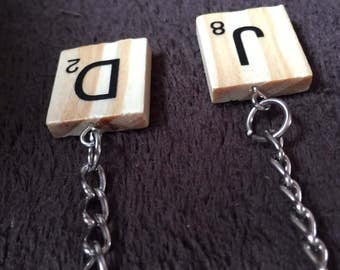 Personalsied scrabble Letter keyrings