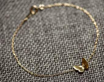 Cute butterfly bracelet//Vermeil//gold filledMinimalist//Simple//Dainty//Everyday//GFV002