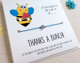 Teacher Gift Teacher Appreciation Gift Teacher Thank You Wish Bracelet Thank You Gift Teacher Thank You Card Cards For Friends Grateful Gift