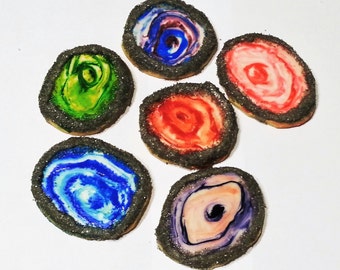 Geode Cookies - Geologist Cookies - Rock Cookies - Geode - Cookie Favors - Sugar Cookies - Decorated Cookies - Geologist
