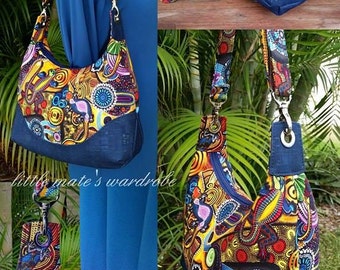 Marichel Hobo Shoulder Bag PDF Sewing Bag Pattern- Includes 2 Sizes - A quick and easy sew - RLR Creations