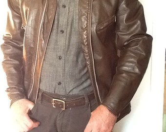 Vintage Leather Motorcycle Jacket