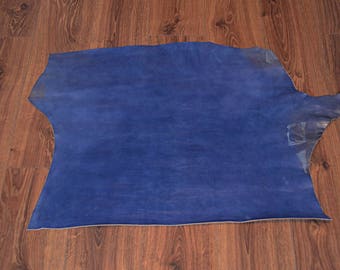 Coupon de cuir de vachette bleu roi (2017052204)