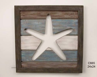 Cut Out Slat Panel Starfish - C665