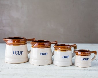 Vintage measuring cups set-Food Photography Prop