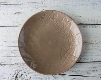 Brown Ceramic Plate-Food Photography Props
