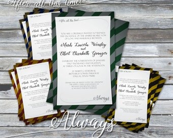 Harry potter wedding invitation – Etsy