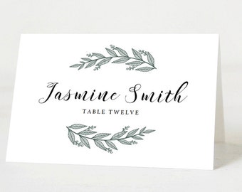 Editable Wedding Place Cards Template Printable Place Cards Wedding Name Cards Wedding Printables Wedding Seating Cards PDF Instant Download
