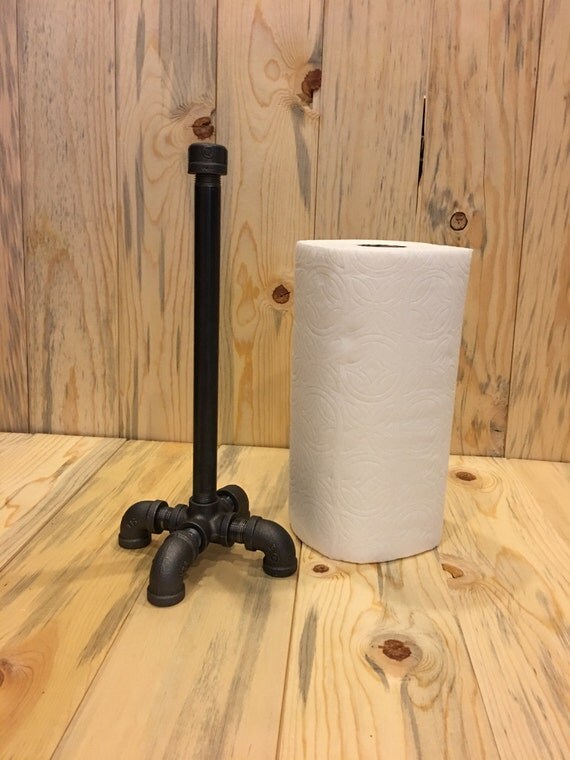 1/2 inch Black Iron Pipe IndustrialPaper towel Holder