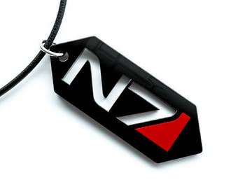 Mass Effect N7 symbol Pendant, Key chain or earrings