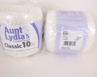White - Aunt Lydia's Crochet Cotton Classic Size 10
