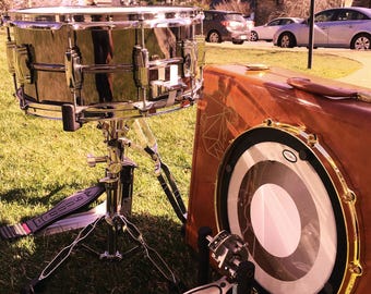 Casebass© suitcase bassdrum by RBT Custom Drums - large vintage leather "thumper" model
