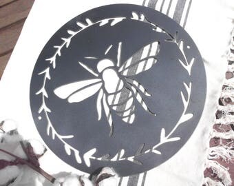 Metal Sign | Bee Laurel | Farmhouse Style | JourneyIron