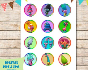 Trolls toppers | Etsy