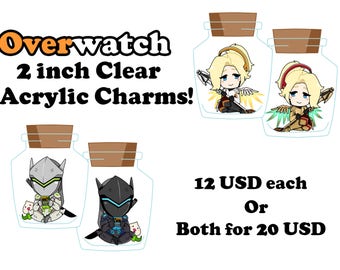Overwatch - 2" Acrylic Double-sided Bottle Charms: Gency