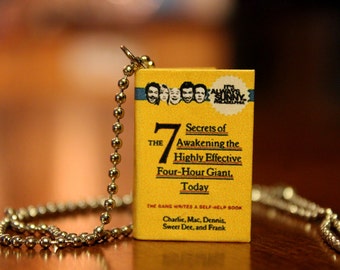 3cm 'The Gang Writes A Self Help Book' Its Always Sunny in Philadelphia Handmade Miniature Book Replica Necklace