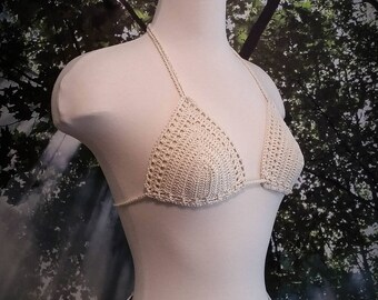 Crochet bikini top / halter top / swimwear / festival top