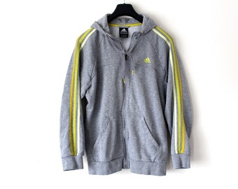 Vintage Adidas Track Jacket Hip Hop Streetwear Rare Adidas Hoodie Large Gray Adidas Tracksuit Adidas Sweatshirt Adidas Windbreaker