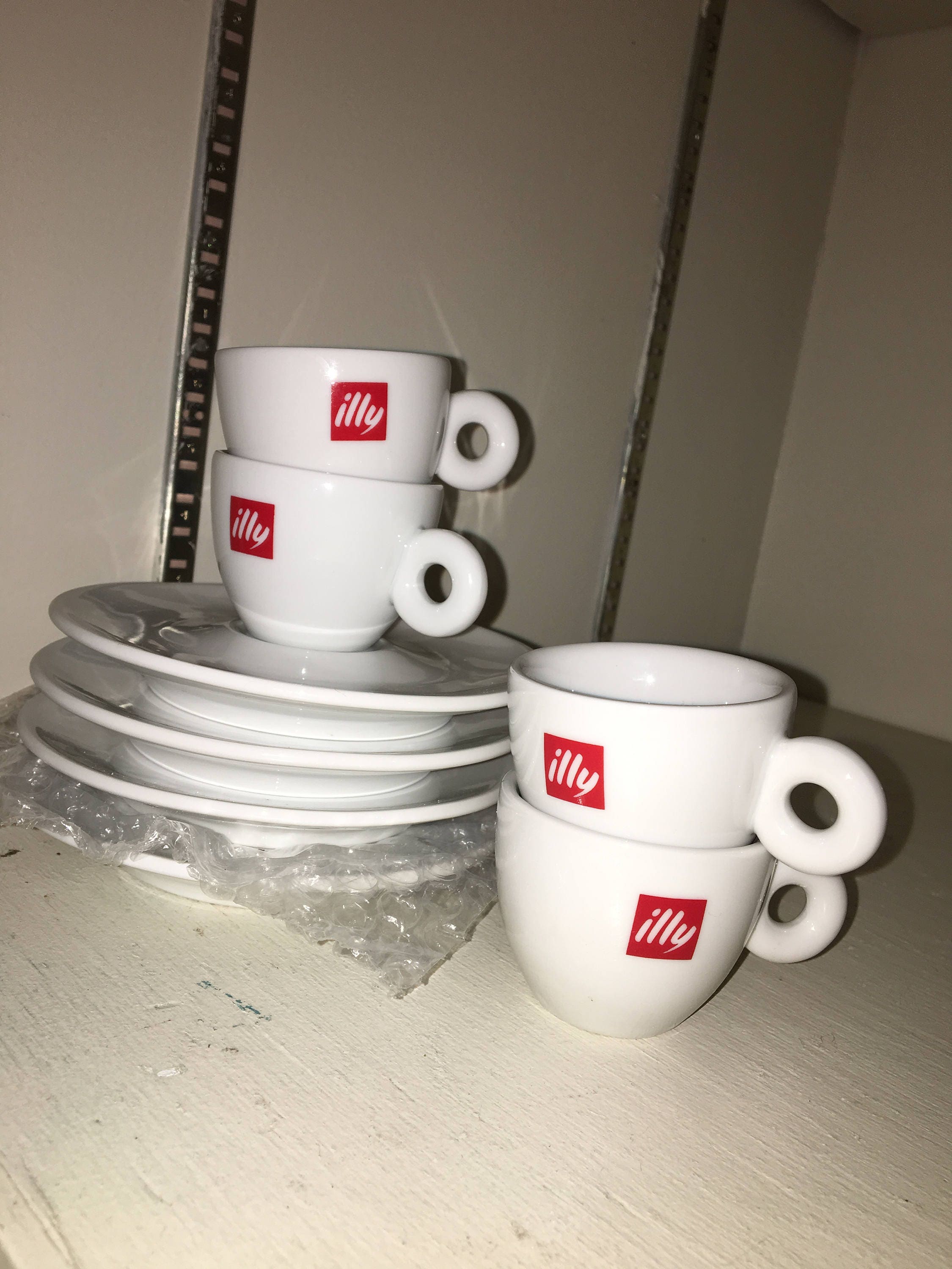 Illy Logo Espresso Cups Made in Italy