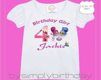 Shimmer and Shine Birthday Shirt