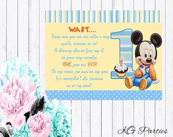 Mickey guest book | Etsy