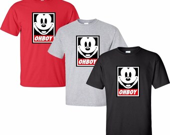 MICKEY MOUSE Disney New Cool Ohboy Parody T-Shirt All Sizes S-4XL